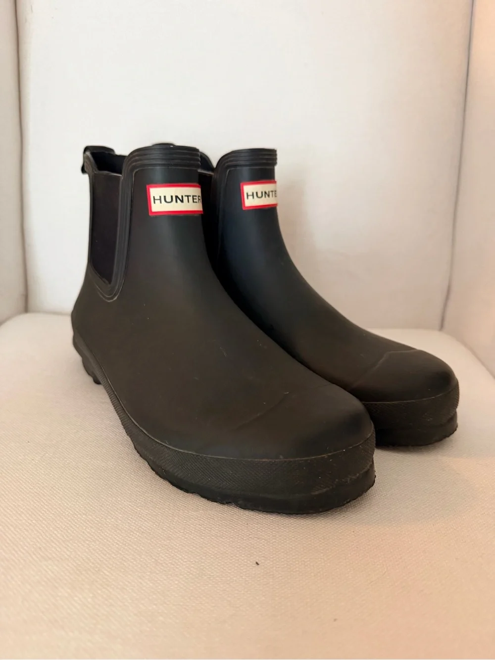 Hunter Black Short Chelsea Rain Boots